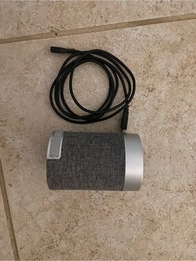 Portable Fabric Bluetooth Speaker with Aux Cable - Gray